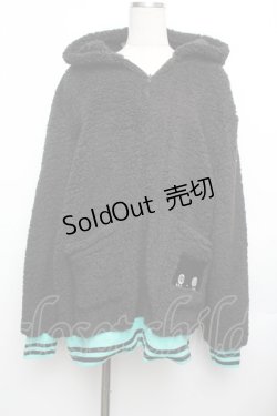 画像1: NieR Clothing / 防寒×軽量もこもこ ZIP OUTER【シエル】  黒 S-26-01-25-051-PU-JA-HR-ZS