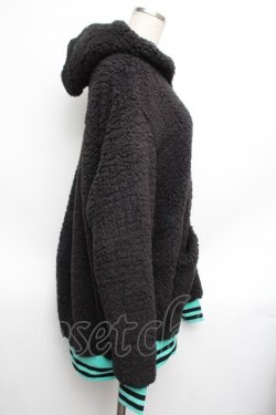 画像3: NieR Clothing / 防寒×軽量もこもこ ZIP OUTER【シエル】  黒 S-26-01-25-051-PU-JA-HR-ZS