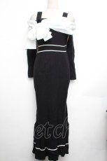 画像1: evelyn / デコルテリボンワンピース  黒S-26-01-25-054-LO-OP-AS-ZT589 (1)