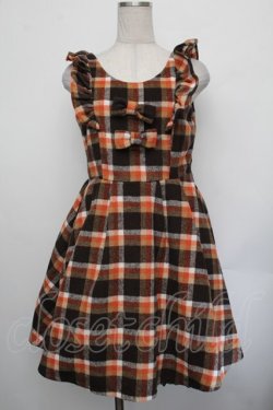 画像1: Ank Rouge / チェックワンピース  ブラウン S-26-01-25-055-CA-OP-AS-ZS