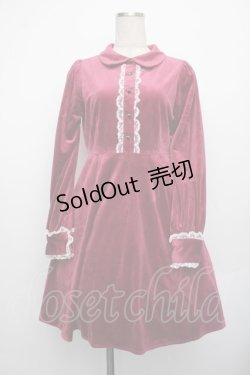 画像1: titty&Co. / 別珍ワンピース  ワイン S-26-01-25-058-LO-OP-HR-ZS