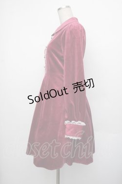 画像2: titty&Co. / 別珍ワンピース  ワイン S-26-01-25-058-LO-OP-HR-ZS