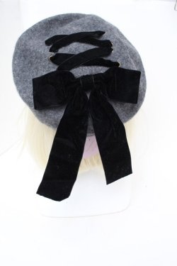 画像2: m petit by misako / AMクロミリボンベレー  グレー S-26-01-25-007-LO-AC-AS-ZS