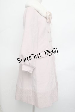 画像3: axes femme POETIQUE / ファーティペ付ロングコート  ピンク S-26-01-25-061-AX-CO-HR-ZTC072