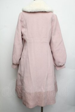 画像4: axes femme POETIQUE / ファーティペ付ロングコート  ピンク S-26-01-25-061-AX-CO-HR-ZS