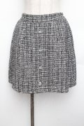Jamieエーエヌケー / ツイードスカート  黒ｘ白 S-26-01-25-062-0-TO-HR-ZS