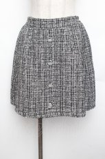 画像1: Jamieエーエヌケー / ツイードスカート  黒ｘ白 S-26-01-25-062-0-TO-HR-ZT637 (1)