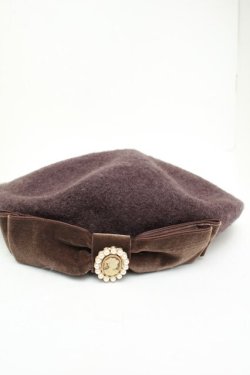 画像2: m petit by misako / AMモチーフリボンベレー  ブラウン S-26-01-25-008-LO-AC-HR-ZS