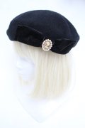 m petit by misako / AMモチーフリボンベレー  黒 S-26-01-25-009-LO-AC-HR-ZS