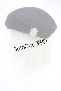 画像1: m petit by misako / AMモチーフリボンベレー  黒 S-26-01-25-009-LO-AC-HR-ZS