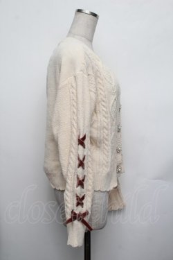 画像2: axes femme POETIQUE / ビジューボタンニットカーディガン  オフ S-26-01-25-020-AX-TO-AS-ZS