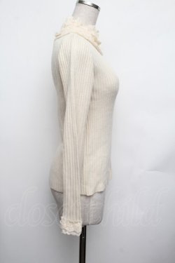 画像2: axes femme / レースネックニットトップス  オフ S-26-01-25-021-AX-TO-AS-ZS