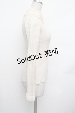 画像2: axes femme / レースネックニットトップス  オフ S-26-01-25-021-AX-TO-AS-ZS