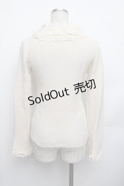 画像3: axes femme / レースネックニットトップス  オフ S-26-01-25-021-AX-TO-AS-ZS