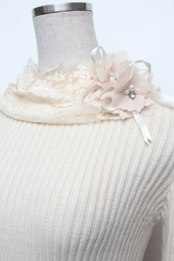 画像4: axes femme / レースネックニットトップス  オフ S-26-01-25-021-AX-TO-AS-ZS