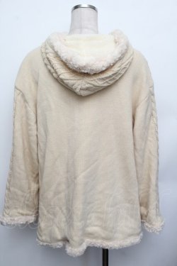 画像4: axes femme / ニット&ボアリバーシブルカーディガン  オフ S-26-01-25-024-AX-TO-AS-ZS