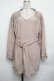 画像1: axes femme / ベルト付抜き襟カットチュニ  ベージュ S-26-01-25-027-AX-OP-AS-ZS (1)