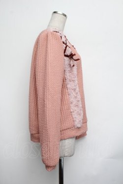 画像2: axes femme / プードルファーVネックトップス  ピンク S-26-01-25-029-AX-TO-AS-ZS