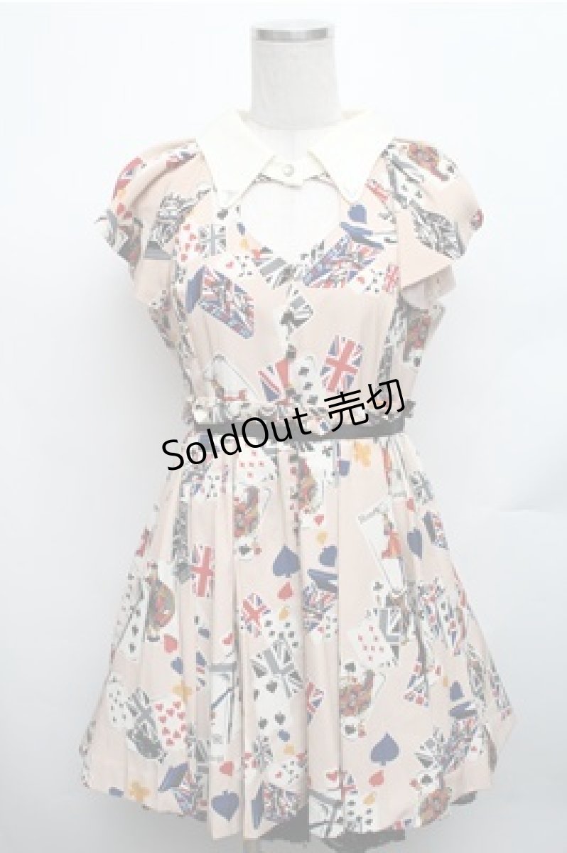 画像1: Honey Bunch / トランプ柄ワンピース  ピンク S-26-01-26-036-LO-OP-HR-ZS (1)