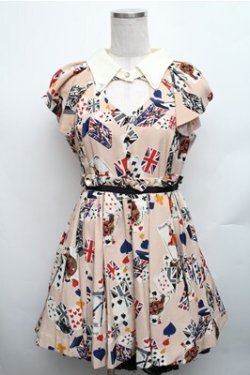 画像1: Honey Bunch / トランプ柄ワンピース  ピンク S-26-01-26-036-LO-OP-HR-ZS