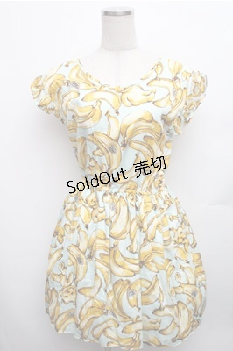 画像1: MILK / Banana BOYワンピース  サックスベース S-26-01-26-038-ML-OP-HR-ZS (1)