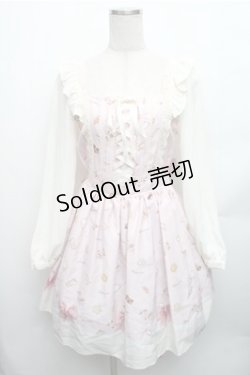 画像1: LIZ LISA / クッキーリボン柄パネルワンピース  ピンク S-26-01-26-043-LO-OP-AS-ZS