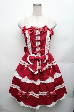 画像1: BABY,THE STARS SHINE BRIGHT / Petal fortune tellingジャンパースカート  エンジ S-26-01-26-046-BA-OP-HR-ZS