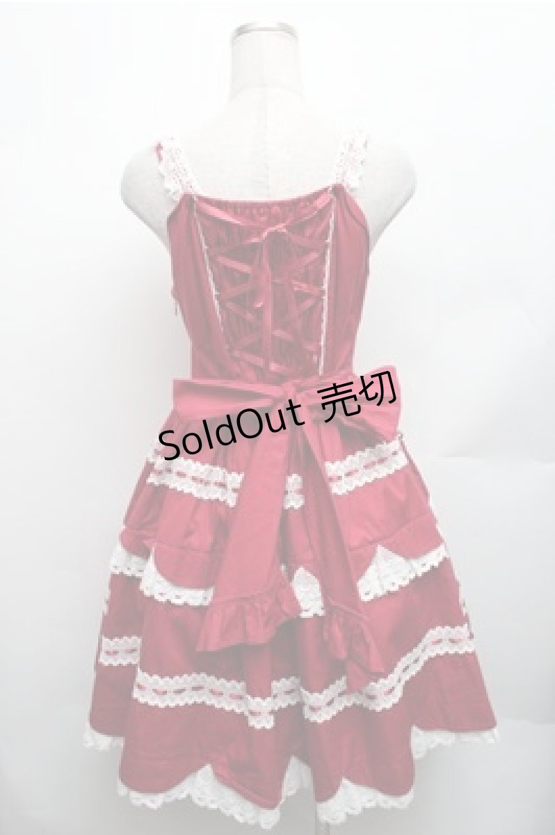 画像2: BABY,THE STARS SHINE BRIGHT / Petal fortune tellingジャンパースカート  エンジ S-26-01-26-046-BA-OP-HR-ZS (2)