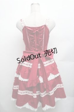 画像2: BABY,THE STARS SHINE BRIGHT / Petal fortune tellingジャンパースカート  エンジ S-26-01-26-046-BA-OP-HR-ZS