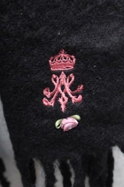 画像2: m petit by misako / NINA'Sコラボマフラー  黒 S-26-01-26-006-LO-ZA-HR-ZS