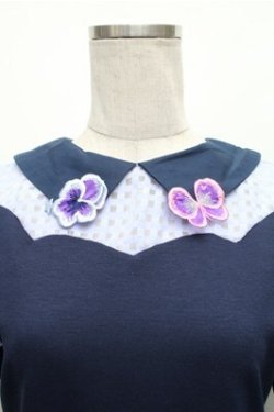 画像3: MILK / マドモワゼルパンジーワンピース  紺 S-26-01-26-048-ML-OP-HR-ZS