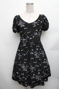 画像1: MILK / Baby Fishワンピース  黒 S-26-01-26-052-ML-OP-HR-ZS