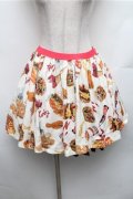 Candy Stripper / ハンバーガープリントスカート  オフ S-26-01-26-054-PU-SK-HR-ZS