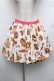 画像1: Candy Stripper / ハンバーガープリントスカート  オフ S-26-01-26-054-PU-SK-HR-ZS (1)