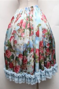 画像2: Triple fortune / 天空薔薇スカート  サックス S-26-01-26-055-EL-SK-HR-ZS