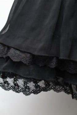 画像3: axes femme / 裾レースシフォンスカート  黒 S-26-01-26-057-AX-SK-HR-ZS