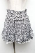 Ank Rouge / ギンガムキュロット  黒ｘ白 S-26-01-26-059-CA-SK-AS-ZS