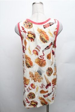 画像2: Candy Stripper / ハンバーガープリントノースリーブトップス  オフ S-26-01-26-010-PU-TS-HR-ZS