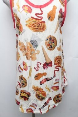 画像3: Candy Stripper / ハンバーガープリントノースリーブトップス  オフ S-26-01-26-010-PU-TS-HR-ZS