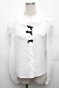 Ank Rouge / 3つリボンブラウス  白 S-26-01-26-011-CA-BL-AS-ZS