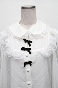 画像3: Ank Rouge / 3つリボンブラウス  白 S-26-01-26-011-CA-BL-AS-ZS