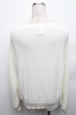 画像2: Secret Honey / うさぎ刺繍Vネックカーディガン  オフ S-26-01-26-012-CA-TO-HR-ZS