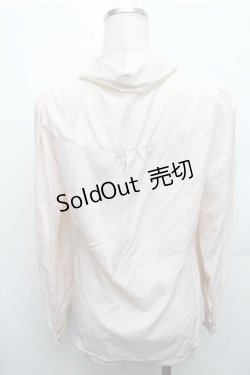 画像2: axes femme POETIQUE / 襟クロスバラ刺繍ブラウス  オフ S-26-01-26-014-AX-BL-AS-ZS