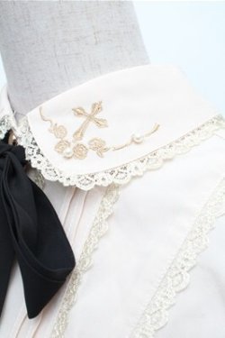 画像3: axes femme POETIQUE / 襟クロスバラ刺繍ブラウス  オフ S-26-01-26-014-AX-BL-AS-ZS