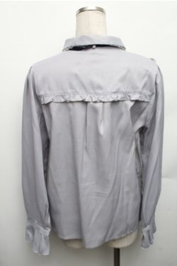 画像2: axes femme / 襟付刺繍ブラウス  サックス S-26-01-26-016-AX-BL-AS-ZS