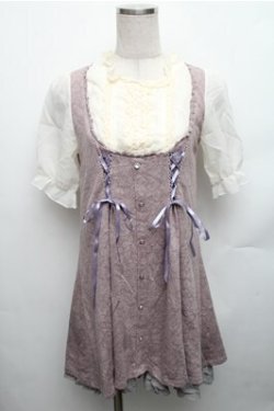 画像1: axes femme / 編み上げデザイントップス  パープル S-26-01-26-018-AX-TO-HR-ZS