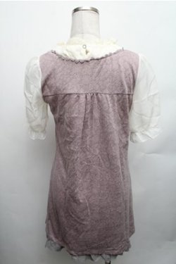 画像2: axes femme / 編み上げデザイントップス  パープル S-26-01-26-018-AX-TO-HR-ZS