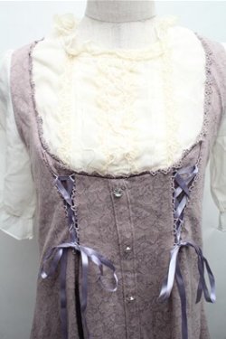 画像3: axes femme / 編み上げデザイントップス  パープル S-26-01-26-018-AX-TO-HR-ZS