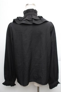 画像2: axes femme kawaii / 童話の小公女ブラウス  黒 S-26-01-26-027-AX-BL-AS-ZS