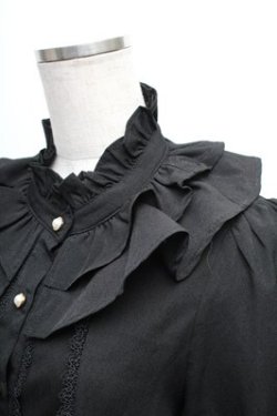 画像3: axes femme kawaii / 童話の小公女ブラウス  黒 S-26-01-26-027-AX-BL-AS-ZS